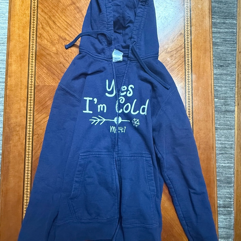 Port and Company Blue Hoodie Jacket